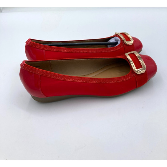 Comfortview Women's The London‎ Flat Hot Red Size 9.5W New/Box - Picture 2 of 13